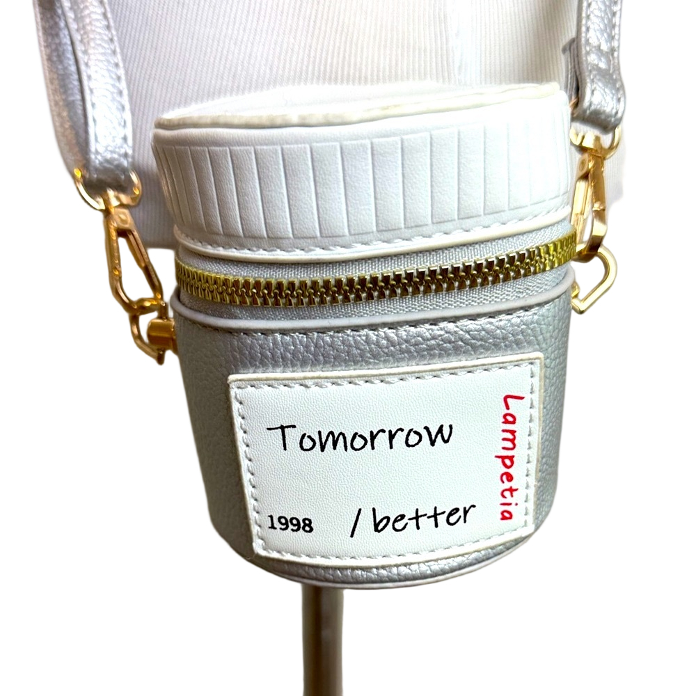 Silver and White Women's Bag
